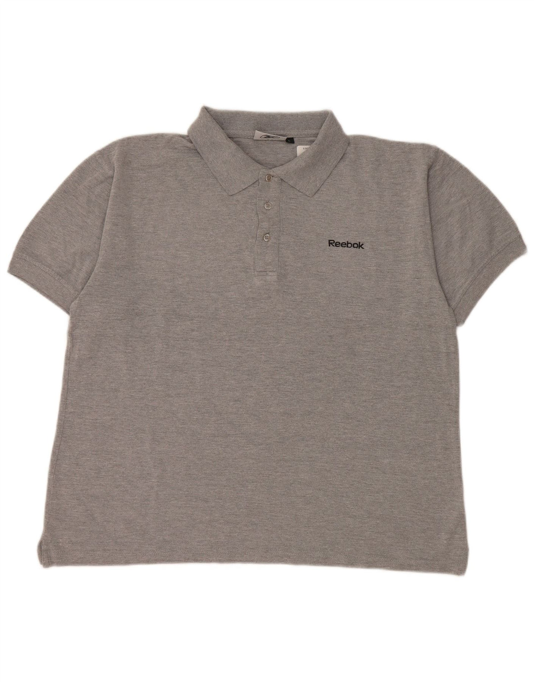 Camisa polo masculina Reebok grande algodão manchado cinza