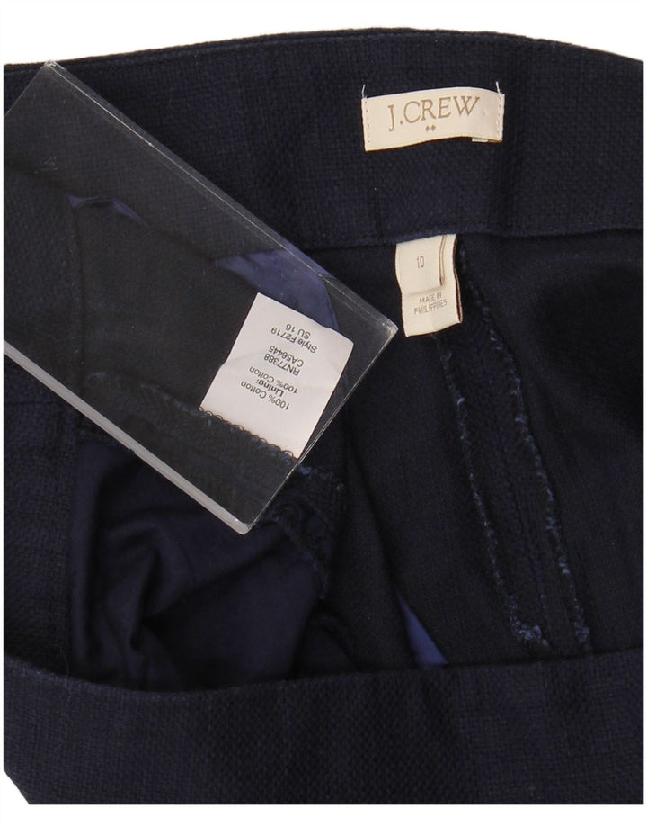 Calça quente feminina J. Crew EUA 10 grande W32 algodão azul marinho