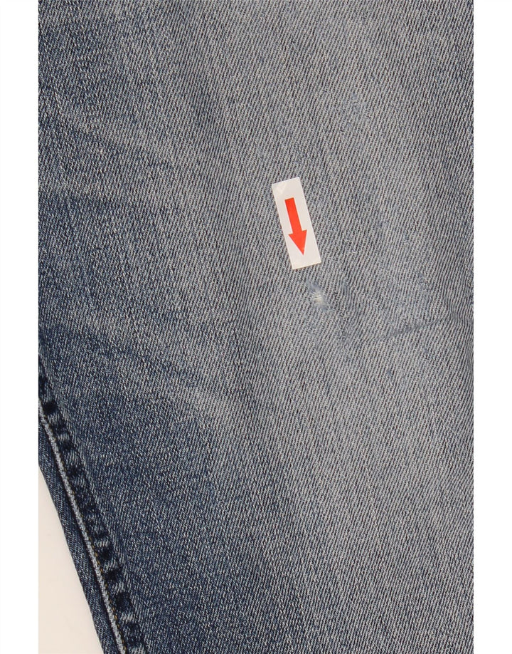 Lee Womens Daren Straight Jeans W34 L30 Azul Algodão