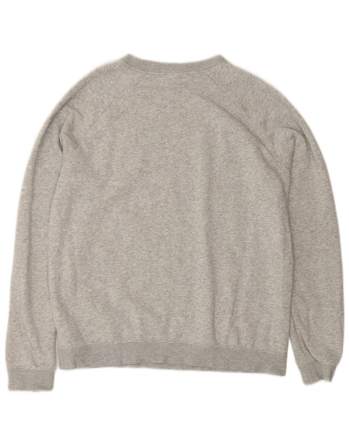 NIKE Womens Graphic Sweatshirt Jumper UK 14 Medium Grey Cotton