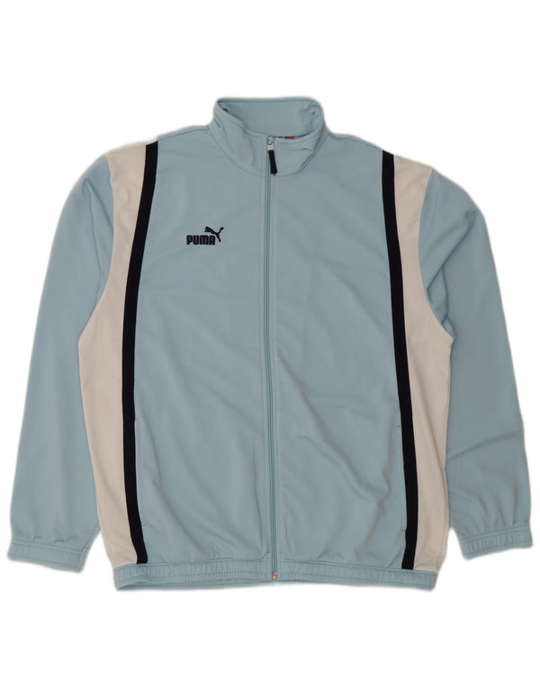 Puma Mens Tracksuit Top Jacket Grande Azul Colorblock Poliéster