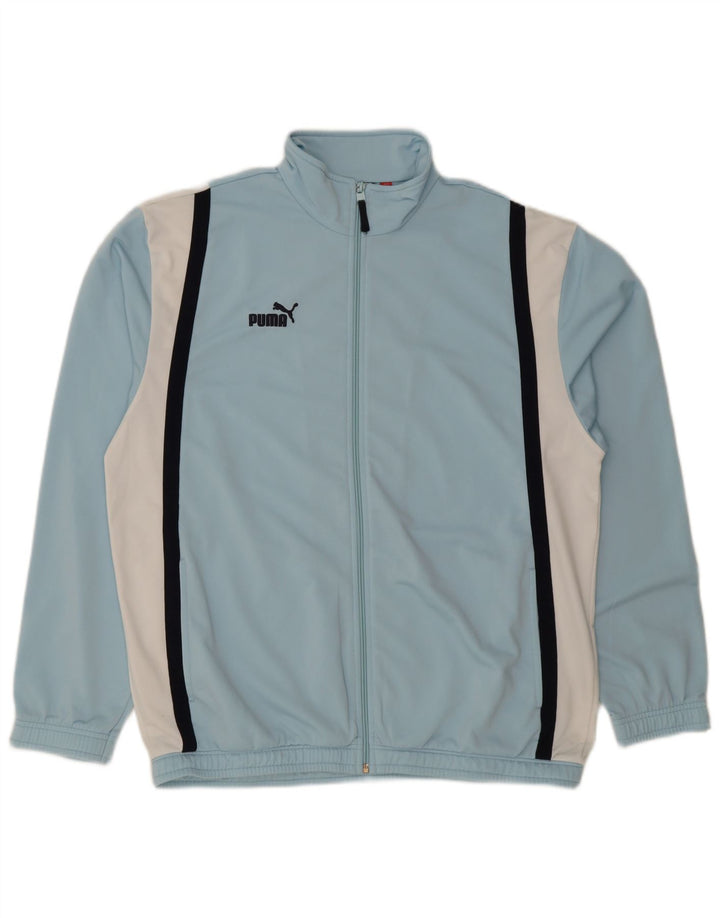 Puma Mens Tracksuit Top Jacket Grande Azul Colorblock Poliéster