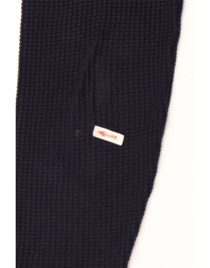 Zara Suéter masculino com gola redonda grande algodão azul marinho
