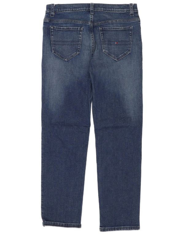 Tommy Hilfiger Boys Straight Jeans 13-14 Years W28 L25 Navy Blue Cotton