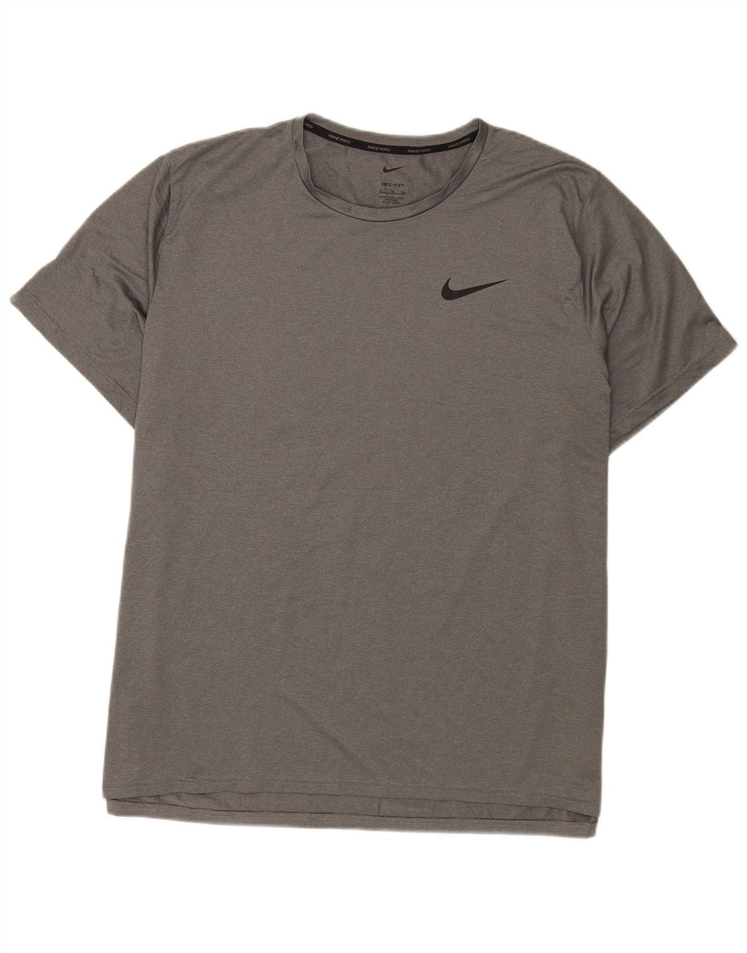 Camiseta masculina Nike Dri Fit Top XL cinza manchado de poliéster
