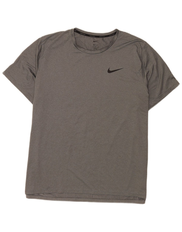 Camiseta masculina Nike Dri Fit Top XL cinza manchado de poliéster