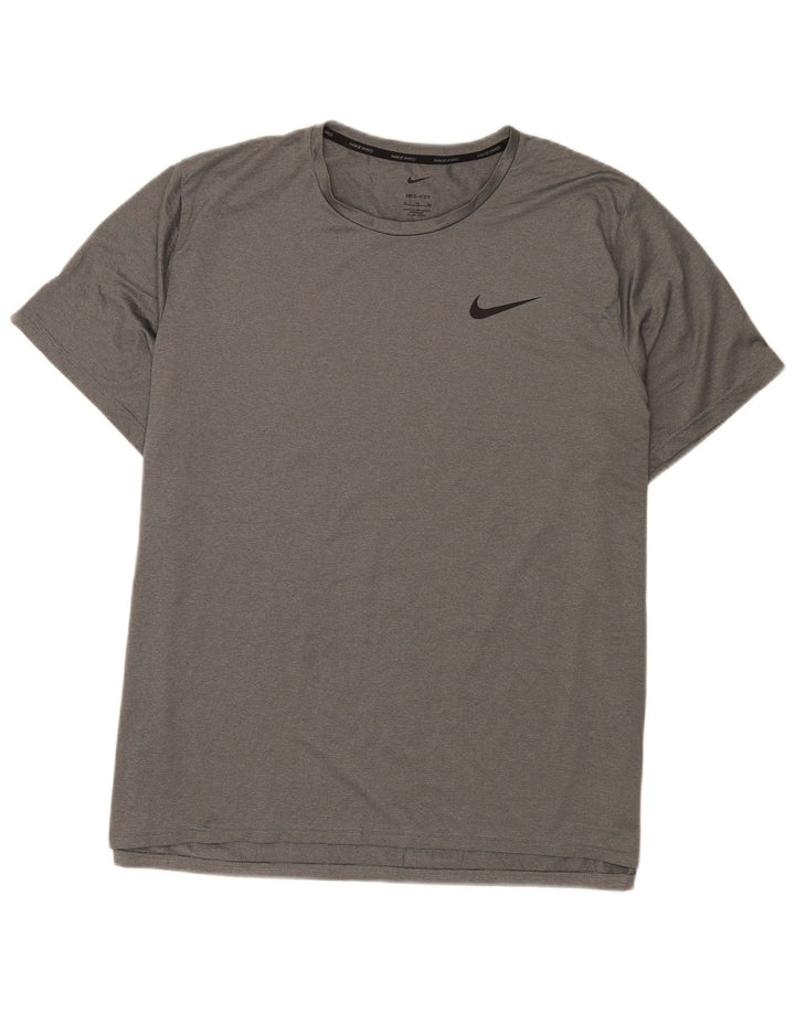 Camiseta masculina Nike Dri Fit Top XL cinza manchado de poliéster