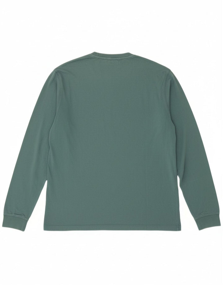 CARRERA Top gráfico masculino manga comprida 2XL algodão azul