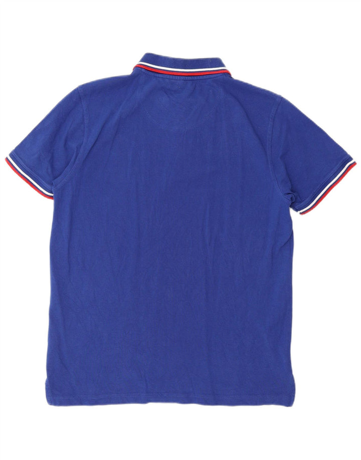 Camisa polo masculina Pierre Cardin Regular Fit pequena azul algodão