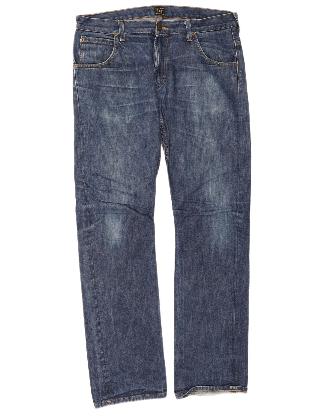 Lee Mens Zed Straight Jeans W34 L34 Azul Algodão
