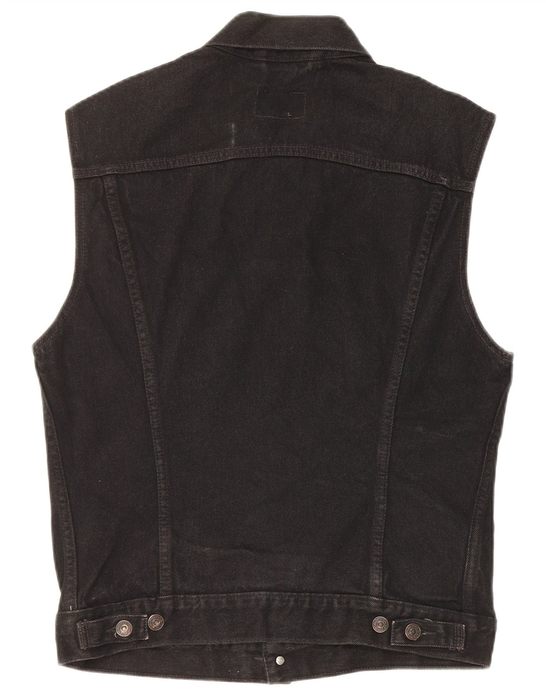 Colete jeans masculino Levi's UK 38 algodão preto médio
