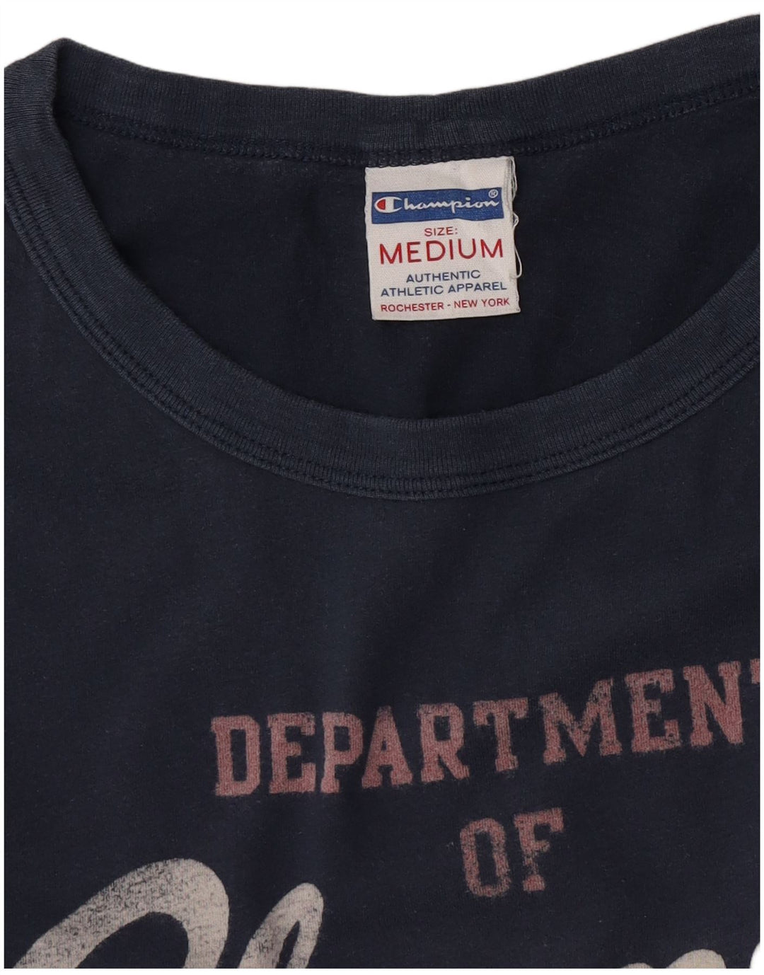 Champion Mens Rochester Graphic Top Manga Longa Médio Azul Marinho