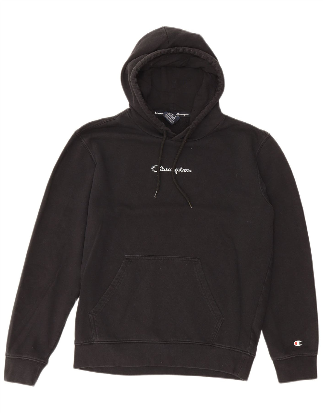 CHAMPION Suéter masculino com capuz médio algodão preto