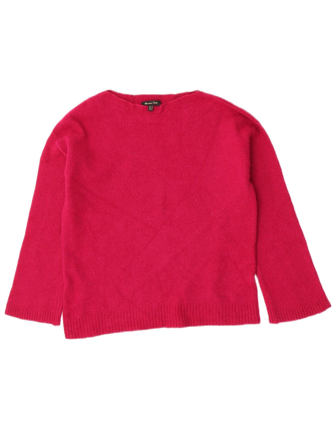 Suéter feminino Massimo Dutti com gola canoa Reino Unido 12 rosa médio