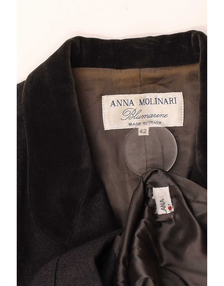 Jaqueta blazer feminina de 4 botões Anna Molinari IT 42 cinza médio colorblock