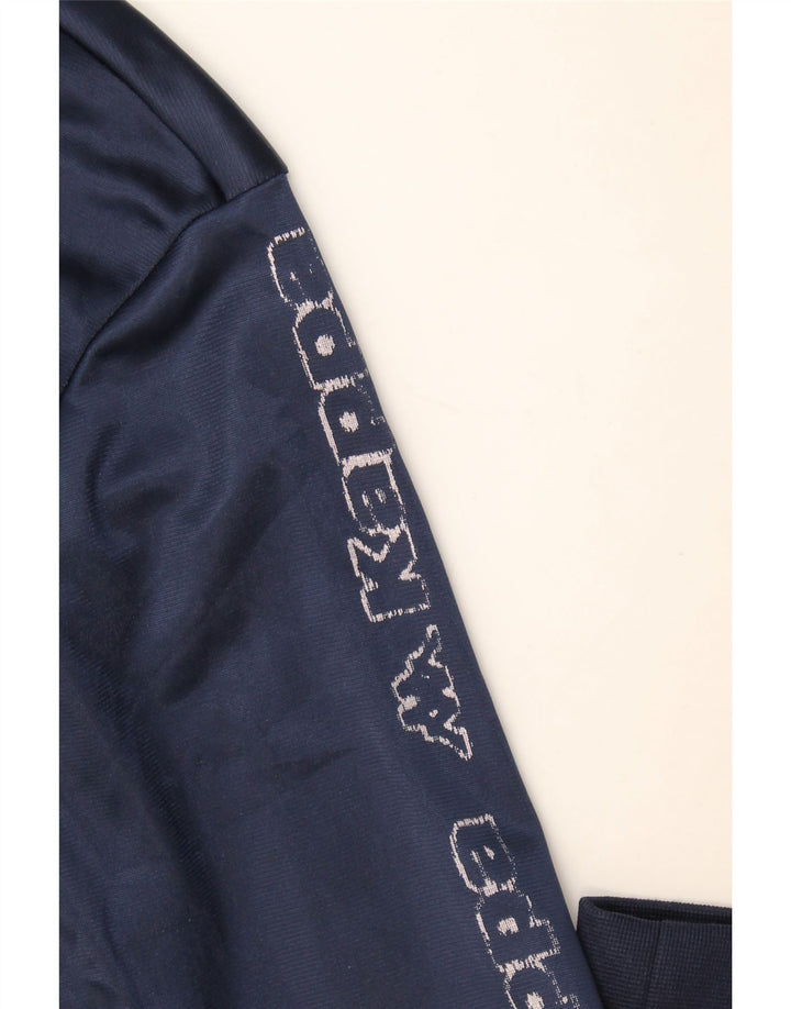 Kappa Mens Graphic Tracksuit Top Jacket Médio Azul Marinho Poliéster