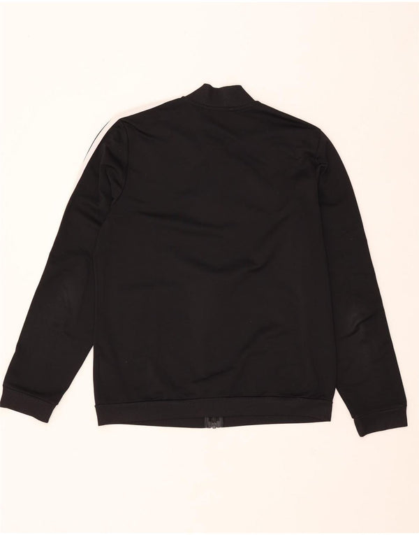 ADIDAS Womens Tracksuit Top Jacket UK 12/14 Médio Preto Poliéster