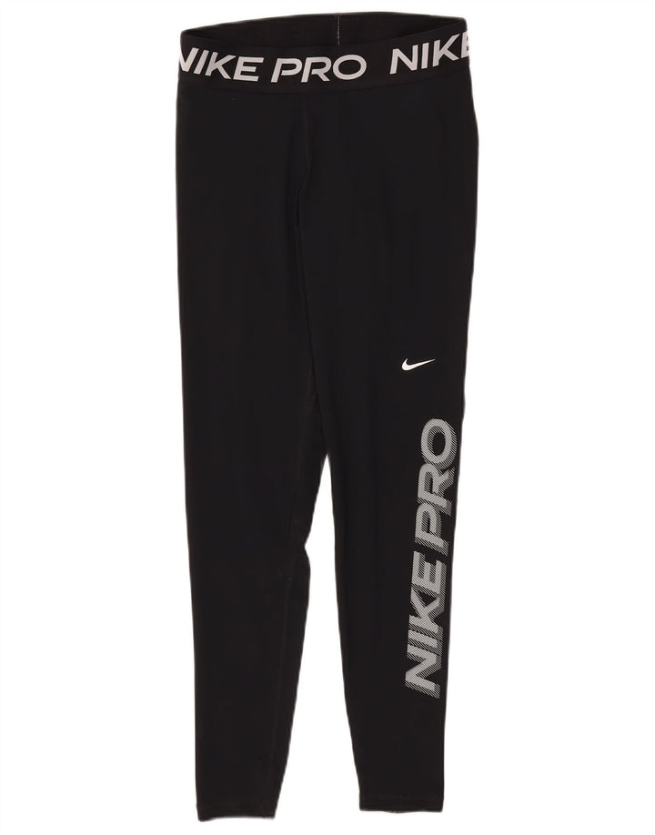 Leggings Nike Dri Fit Graphic UK 12 Médio Preto Poliéster
