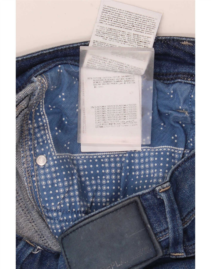 Replay Jeans Slim Masculino W32 L32 Azul Algodão