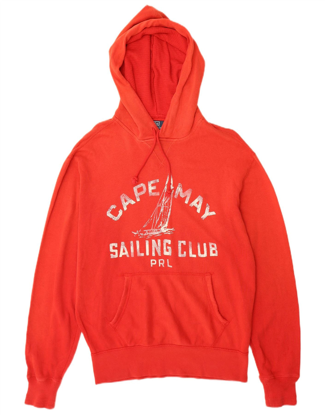 Polo Ralph Lauren moletom com capuz gráfico masculino médio algodão vermelho