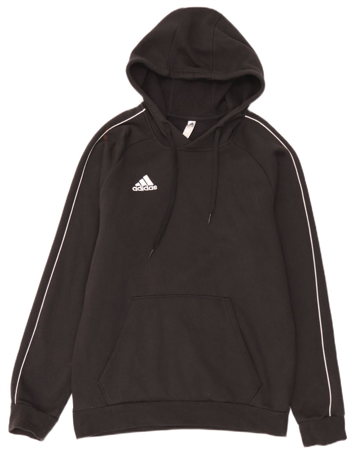 Adidas Mens Hoodie Jumper Médio Algodão Preto