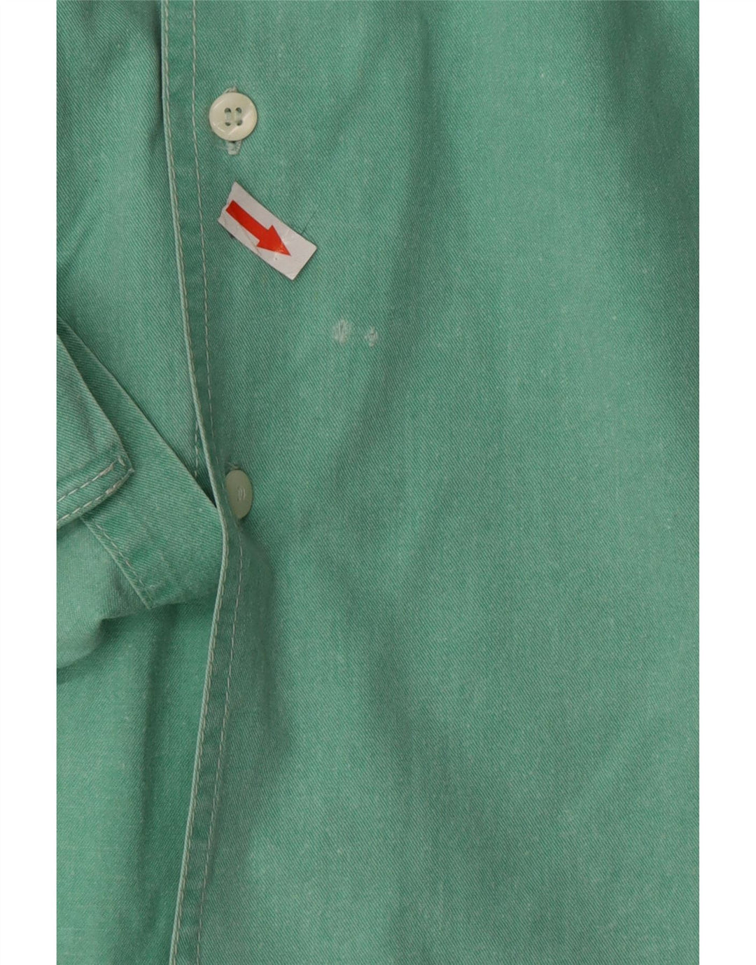 Camisa masculina vintage de manga curta grande algodão verde