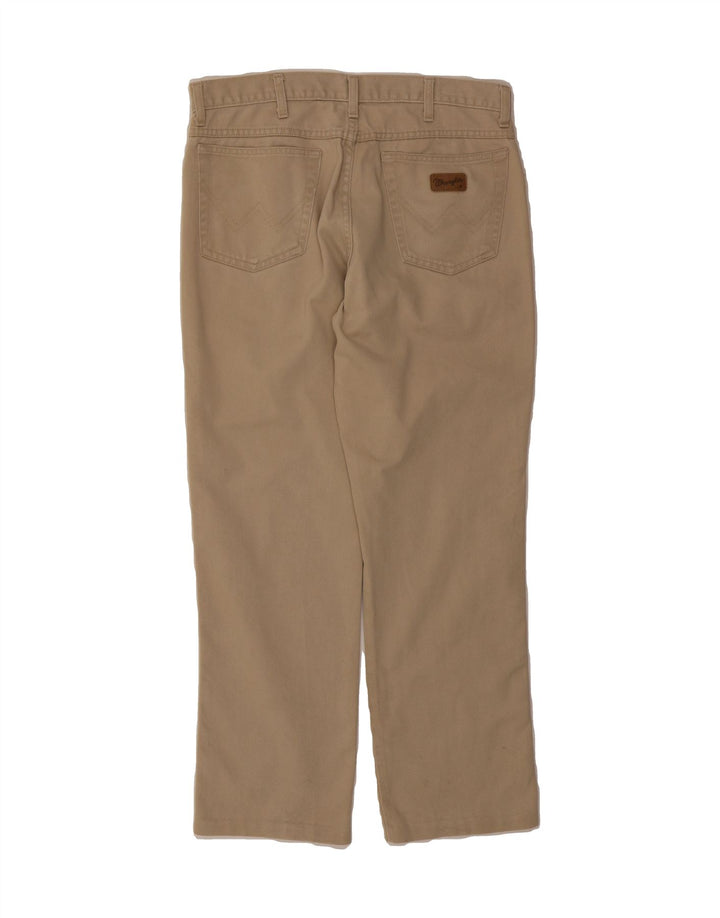 WRANGLER Mens Texas Straight Casual Trousers W34 L29 Beige Cotton Vintage Wrangler and Second-Hand Wrangler from Messina Hembry 