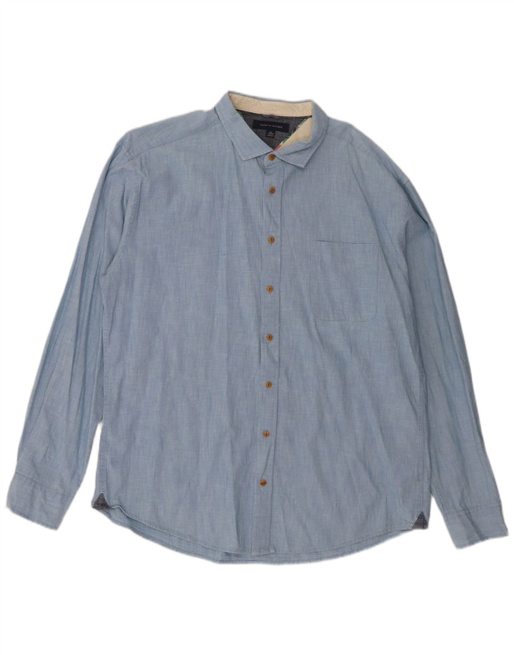 Camisa masculina Tommy Hilfiger 2XL algodão azul