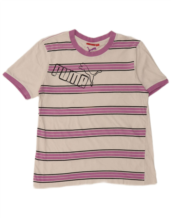 Camiseta masculina PUMA listrada branca média