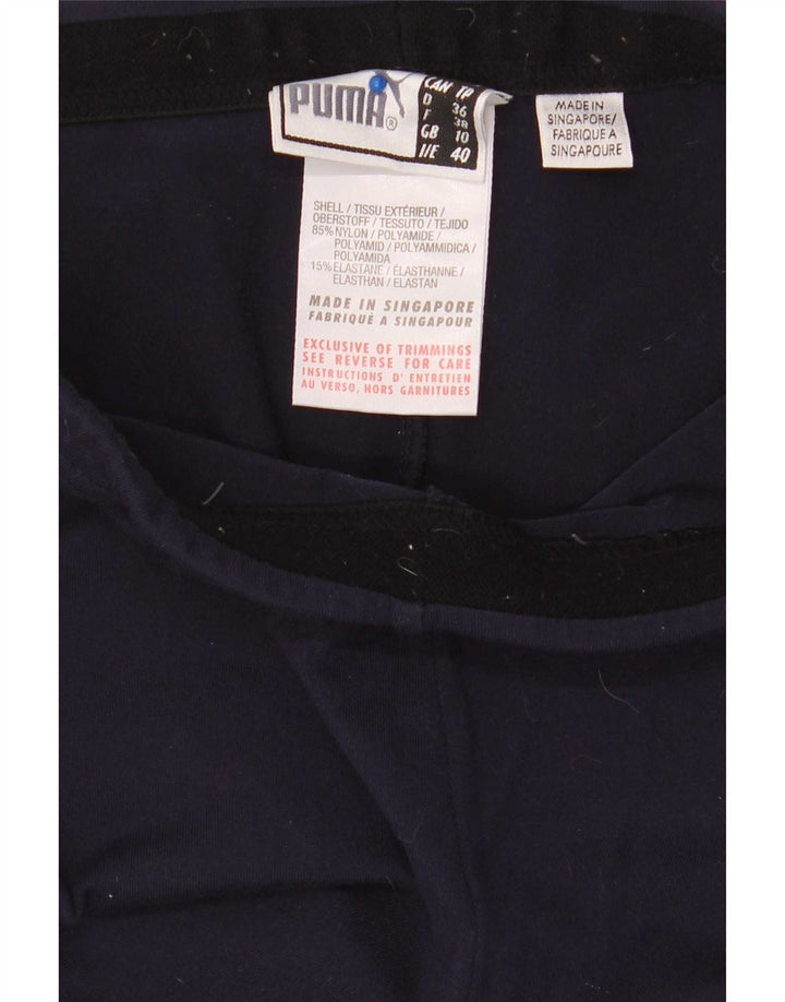 Puma Womens Capri Leggings UK 10 Pequeno Azul Marinho Nylon