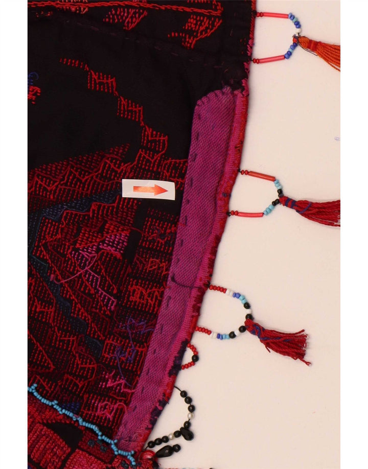 Colete feminino vintage UK 14 médio multicolorido geométrico asteca