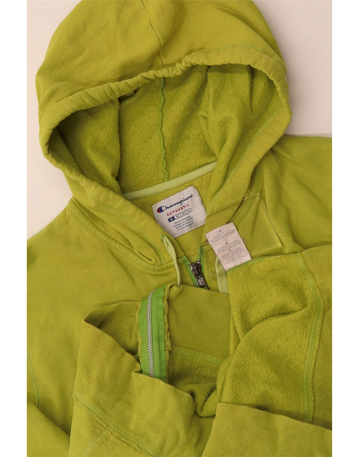 CHAMPION Womens Zip Hoodie Sweater UK 14 Medium Green Cotton Vintage Champion and Second-Hand Champion from Messina Hembry 