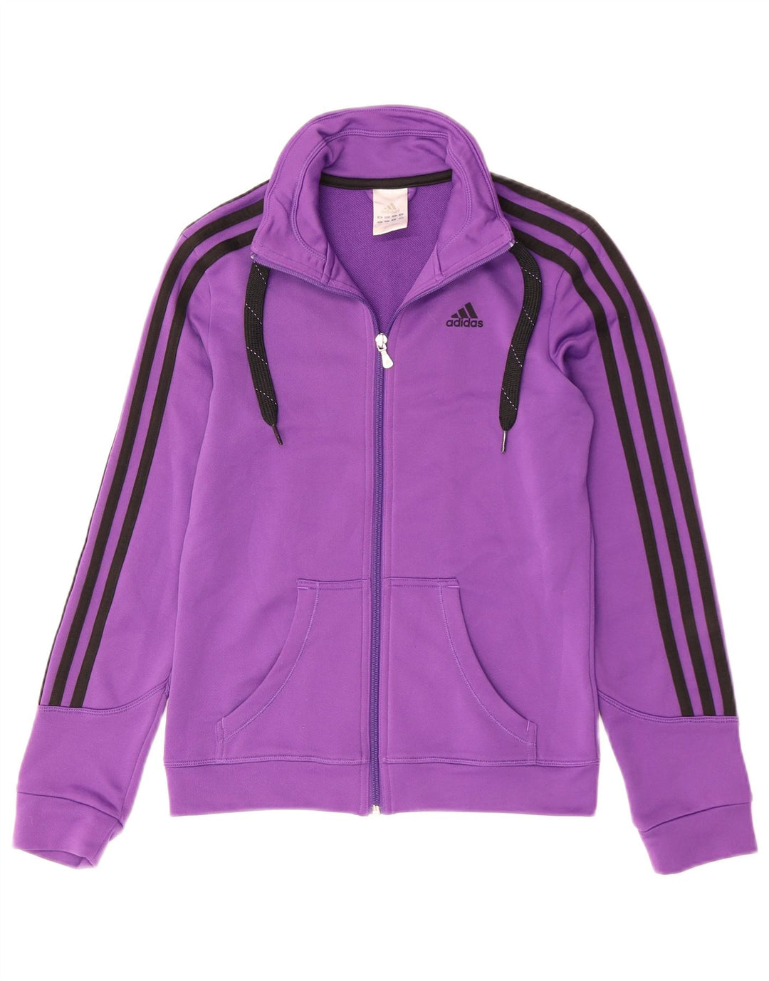 ADIDAS Womens Tracksuit Top Jacket UK 10 Pequeno Roxo Poliéster