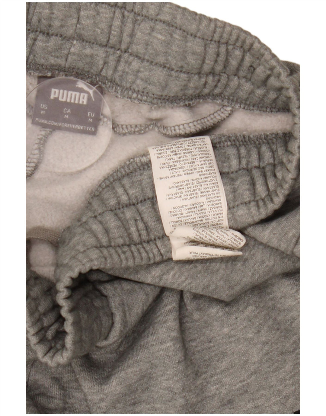 Calça de treino masculina Puma Joggers cinza médio algodão manchado
