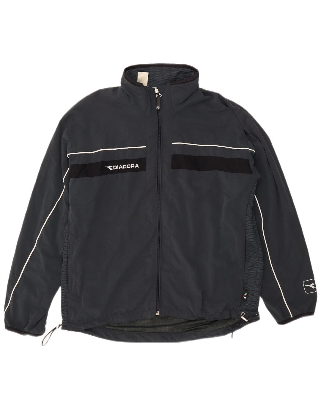 Diadora Mens Tracksuit Top Jacket Grande Azul Marinho Colourblock Poliéster