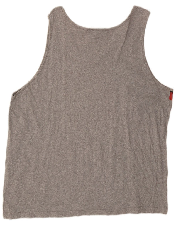 ADIDAS Mens Graphic Vest Top 2XL Cinza Colorblock