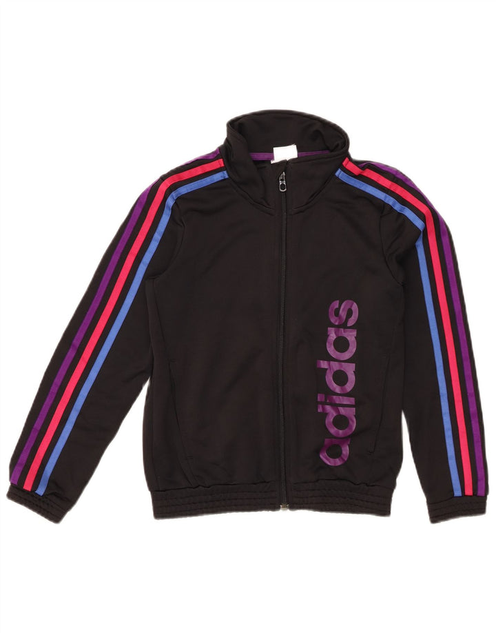 Jaqueta Adidas Girls Graphic Treino Top 9-10 Anos Poliéster Preto