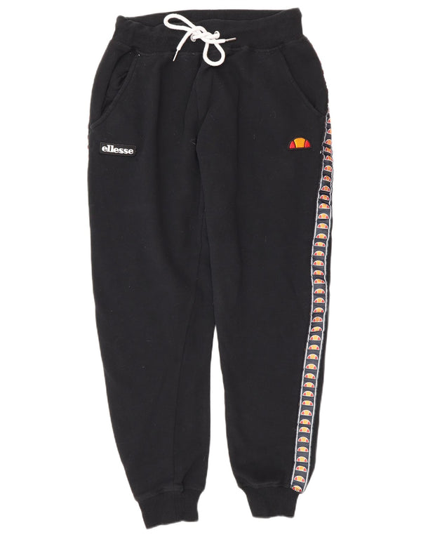 Calça feminina Ellesse com estampa gráfica e jogging UK 10 pequeno algodão preto