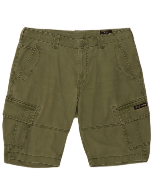 Superdry Mens Cargo Shorts W34 Grande Algodão Verde