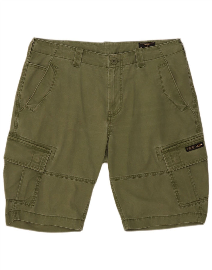 Superdry Mens Cargo Shorts W34 Grande Algodão Verde