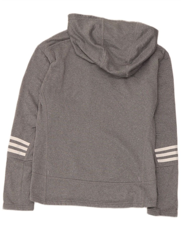 Adidas Mulher Oversized Hoodie Jumper UK 4/6 XS Cinza Poliéster