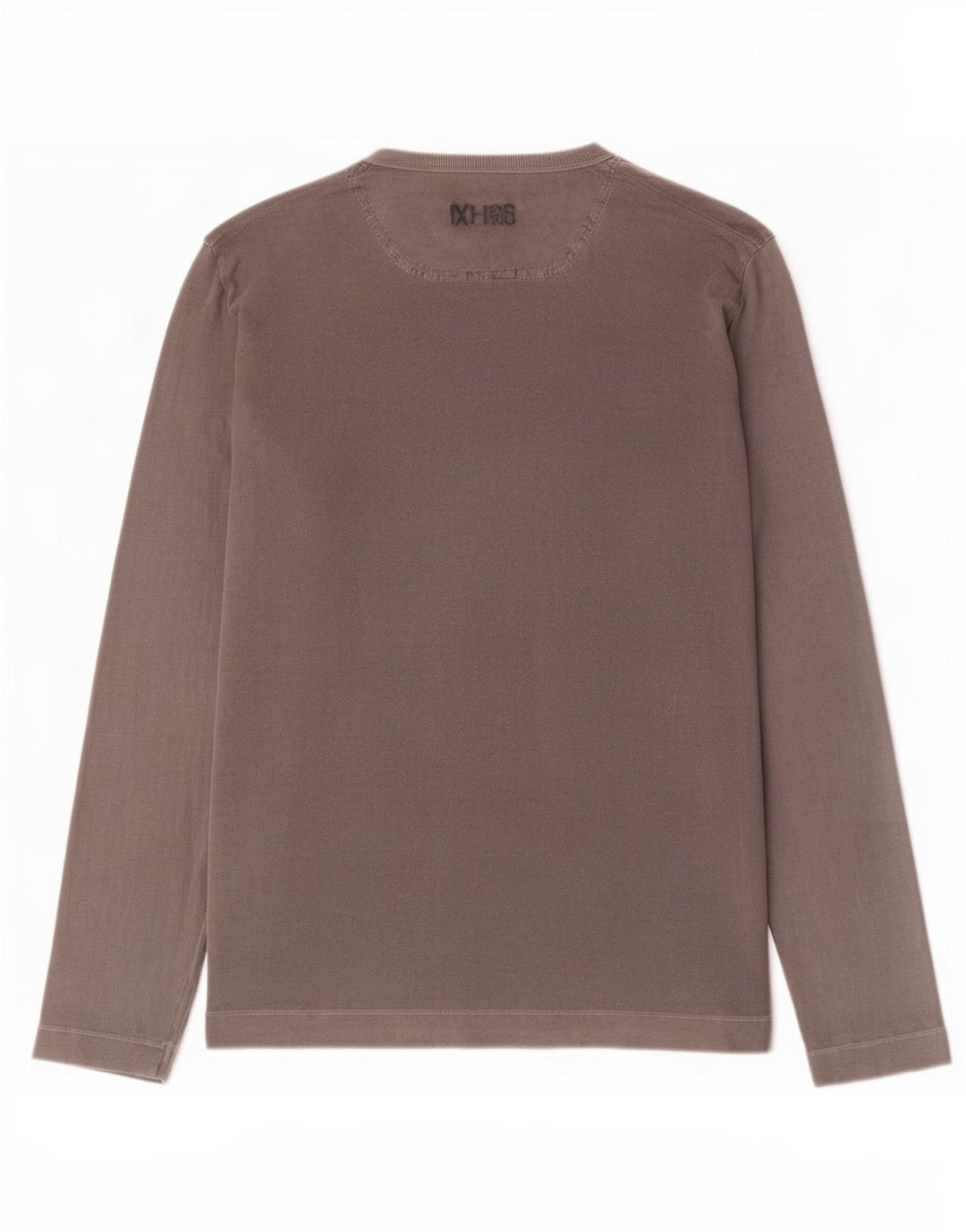 Diesel Mens Graphic Top Manga Longa Grande Algodão Cinza
