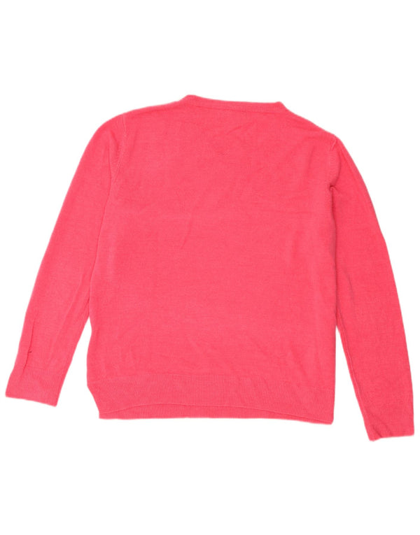 Suéter feminino com gola canoa Marks & Spencer Reino Unido 16 grande acrílico rosa