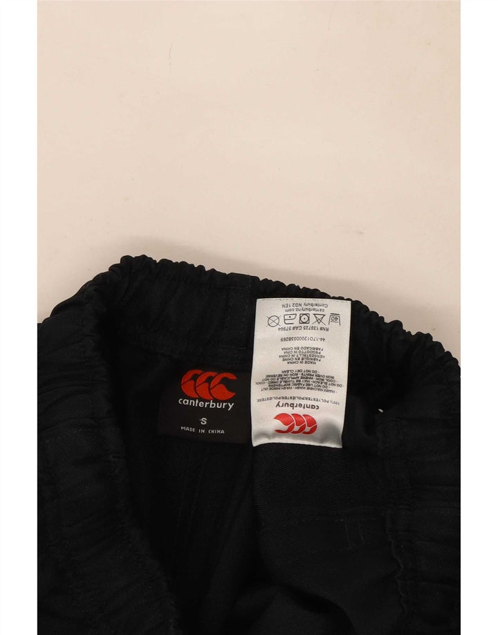 Shorts esportivos femininos Canterbury UK 8 poliéster preto pequeno