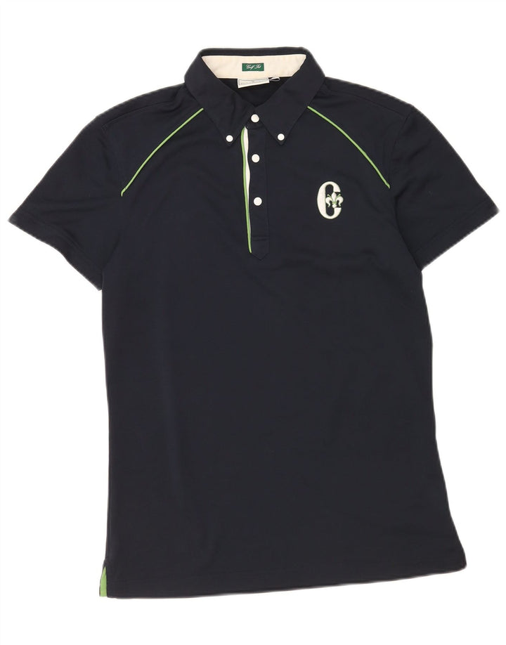 Camisa polo masculina Conte of Florence pequena azul marinho poliéster