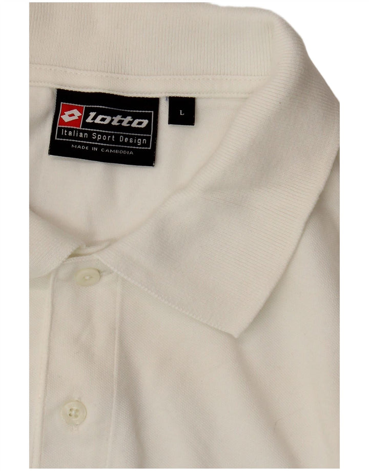 Camisa polo masculina LOTTO grande branca
