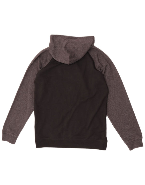 Suéter Quiksilver Boys Zip com capuz 13-14 anos grande bloco colorido preto