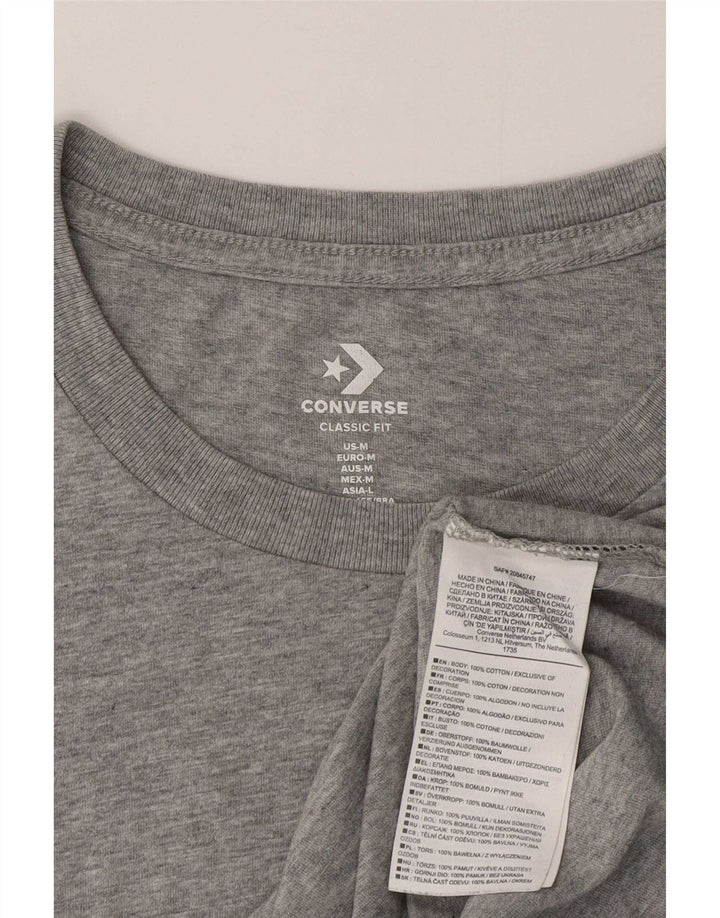 Camiseta feminina Converse Top UK 12 algodão cinza médio