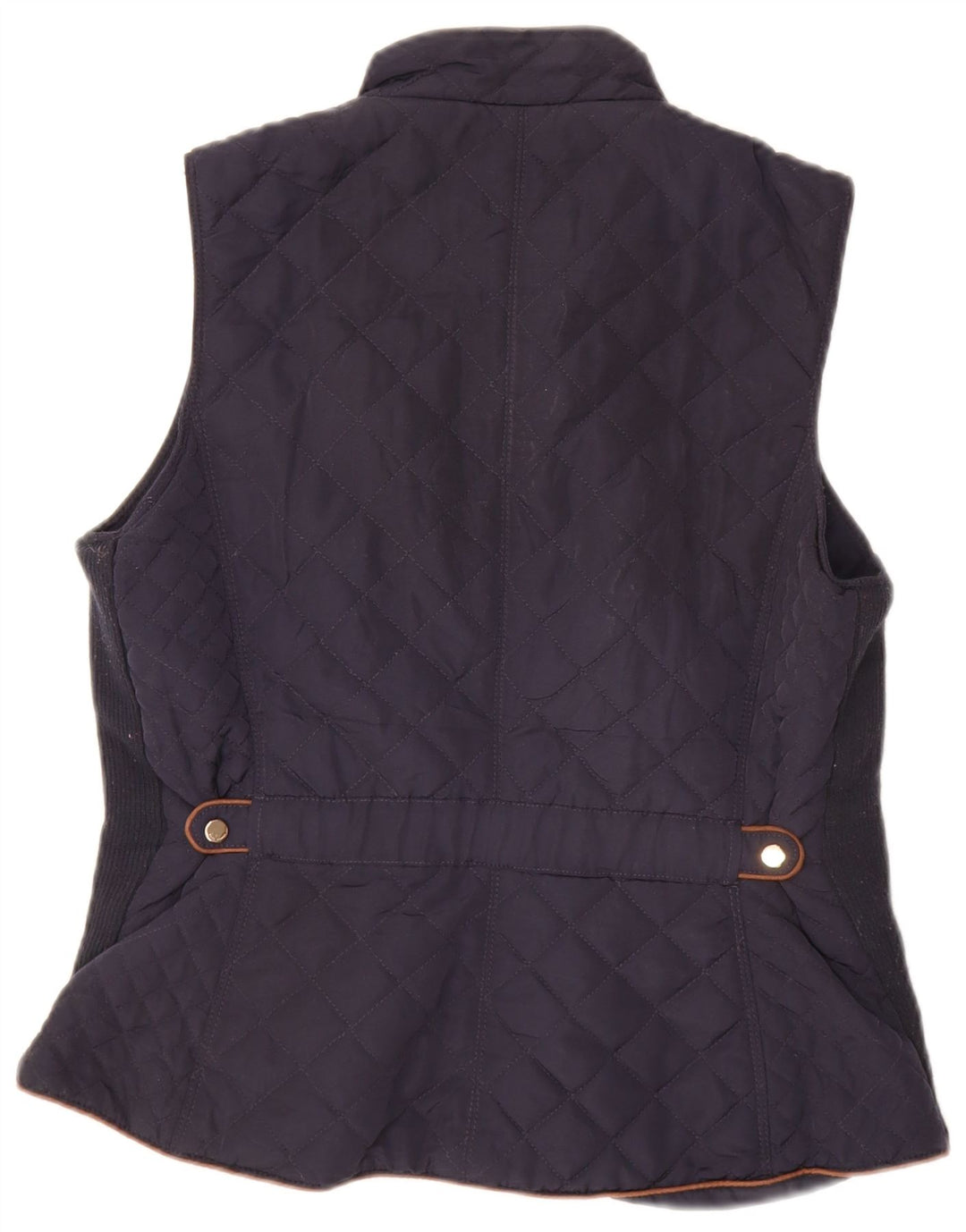 Colete acolchoado feminino Zara UK 16 grande azul marinho