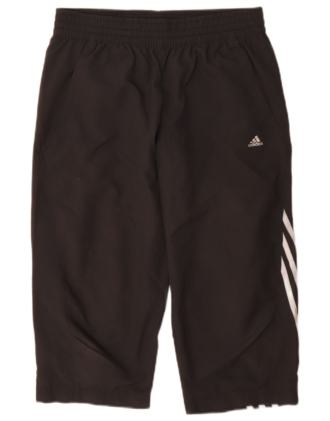 Calças de treino Adidas Boys Climacool Capri 15-16 anos preto poliéster